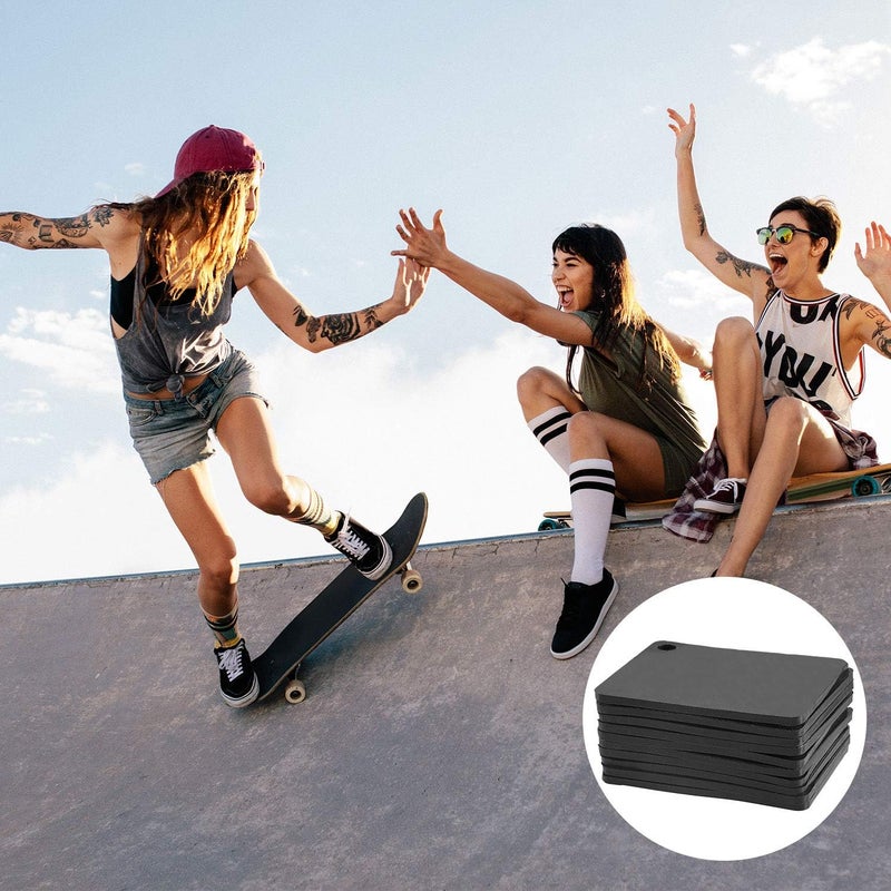 Outus 16 قطعة وسادات صدمة ريسر سكتبورد 3 مم وسادات صدمة لينة للونجبورد وسادات صدمة سكتبورد سوداء لامتصاص الصدمات - Image 4